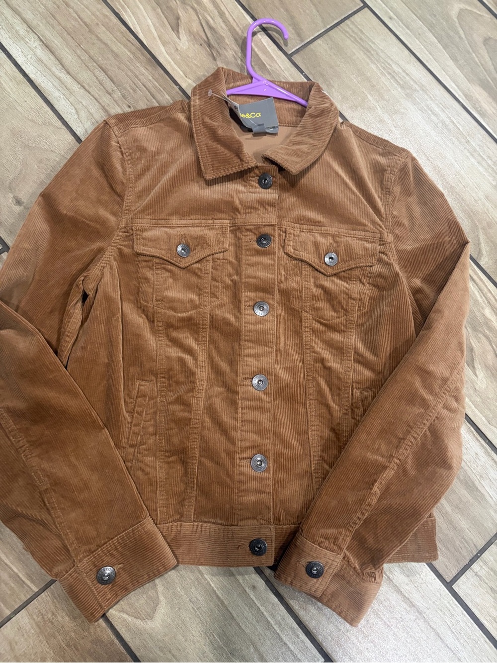 Women’s Style & Co brown corduroy jacket size M